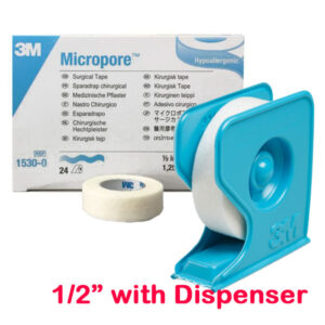 3M Micropore Surgical Tape 1/2" x 9.1m with Dispenser