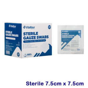 Sterile Gauze Swab 12ply -  7.5cm x 7.5cm Vitalfour
